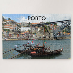 Quebra-cabeça Porto: Barcos de barril de vinho, Portugal