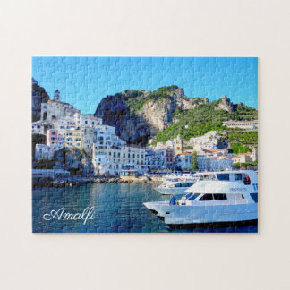 Quebra-cabeça Porto de Amalfi, cenário na costa italiana