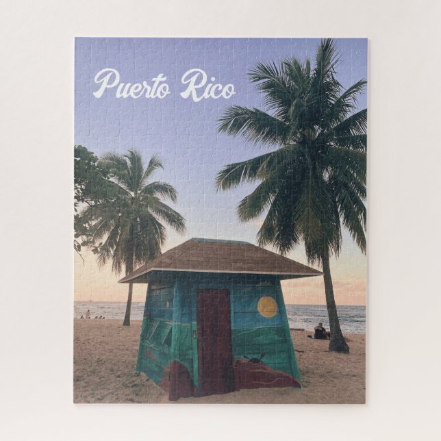 Quebra-cabeça Porto Rico Beach San Juan Island Sunset Photo (Vertical)