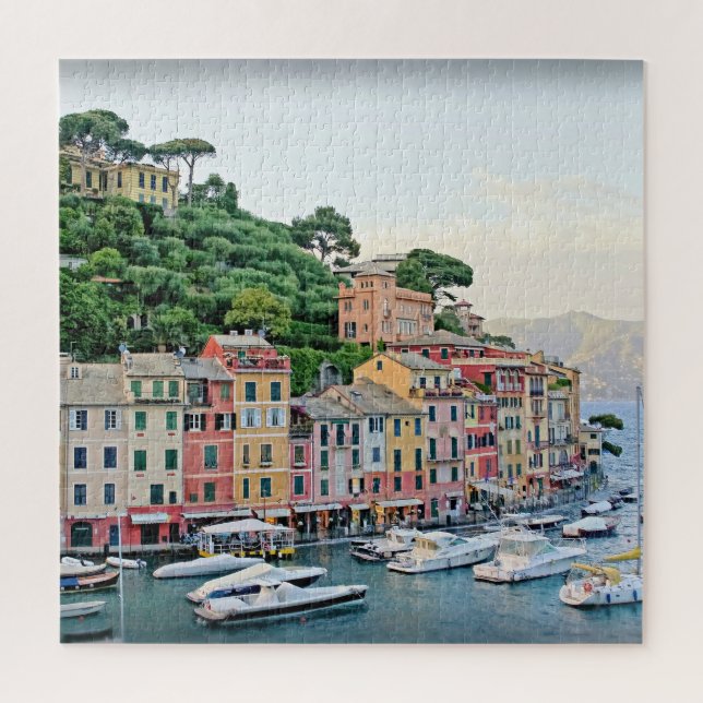 Quebra-cabeça Portofino Harbor - Verão na Itália - 20x20 polegad (Vertical)