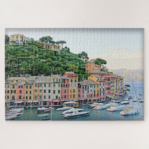 Quebra-cabeça Portofino Harbor - Verão na Itália - 20x30 poleg