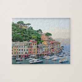 Quebra-cabeça Portofino Harbor - Verão na Itália - 8x10 polegada