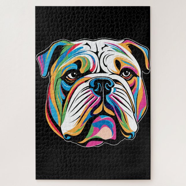 Quebra-cabeça Portrait d'un beau bouldogue (Vertical)