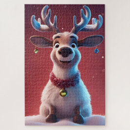Quebra-cabeça Portrait d'un beau renne de Noël