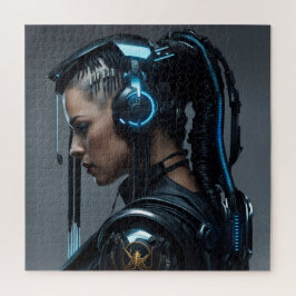 Quebra-cabeça Portrait d'une belle cyberpunk
