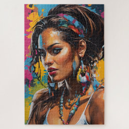 Quebra-cabeça Portrait d'une femme moderne