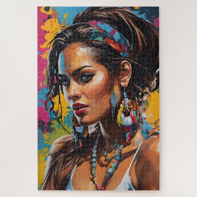 Quebra-cabeça Portrait d'une femme moderne (Vertical)