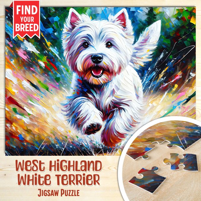 Quebra-cabeça Portrato de Cão "Westie", Terrier branco da West H (Criador carregado)