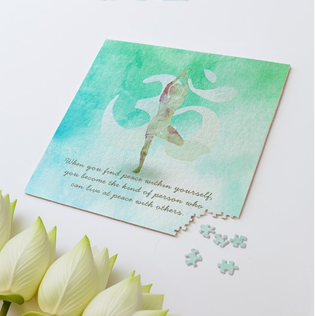 Quebra-cabeça Pose Om - Sinal de Árvore de Meditação YOGA Instru (Criador carregado)