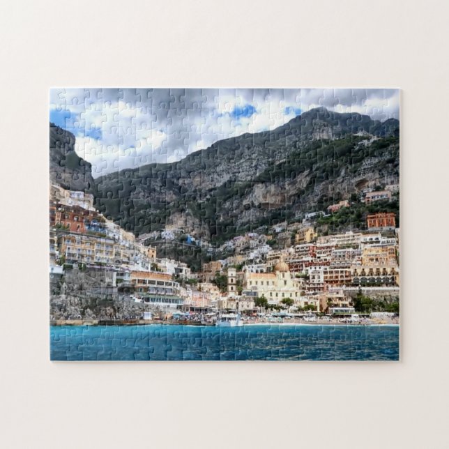 Quebra-cabeça Positano Amalfi Coast Italy, fotografia cênica ita (Horizontal)