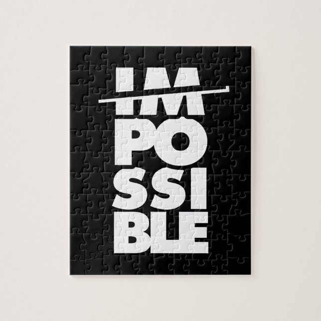 Quebra-cabeça Possível Palavras Impossíveis, motivacionais (Vertical)