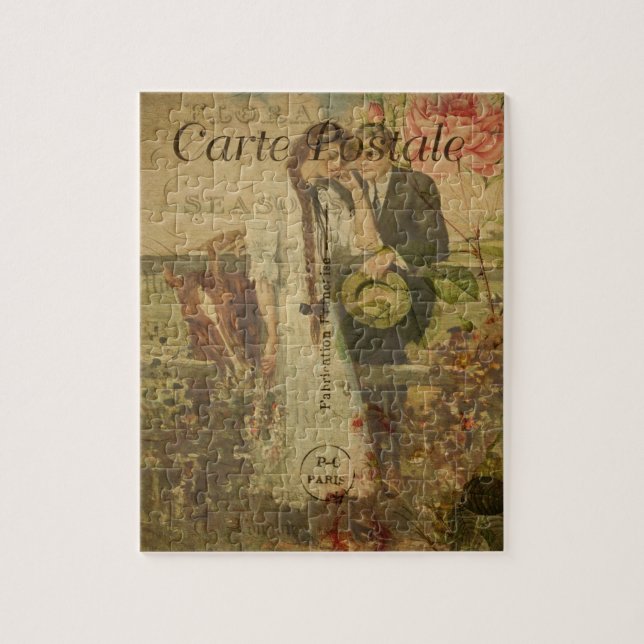 Quebra-cabeça postal francês (Vertical)