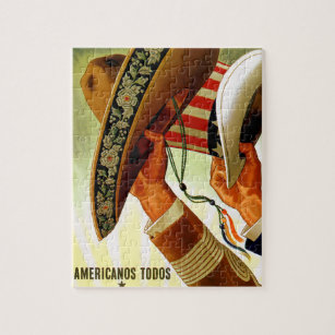 Quebra-cabeça Poster bicultural de Americanos TODOS WWII