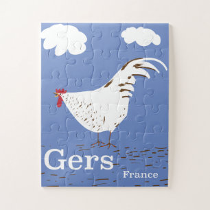 Quebra-cabeça Poster das viagens vintage de Gers France