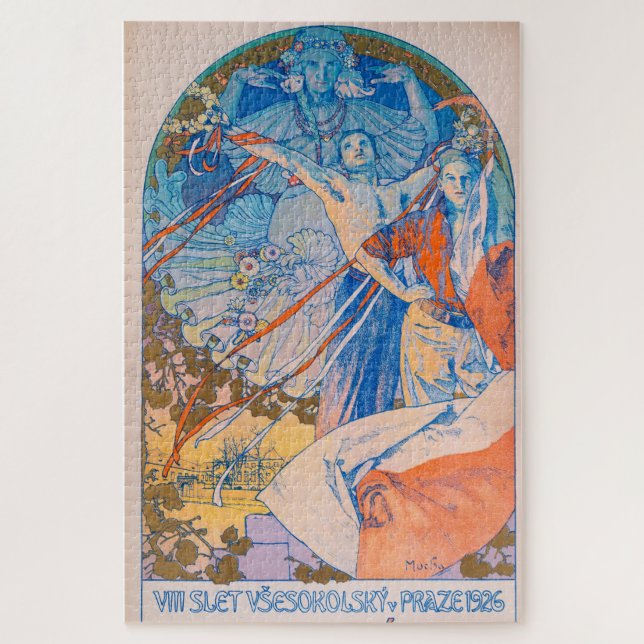 Quebra-cabeça Poster de Alphonse Mucha para o Festival de Sokol  (Vertical)