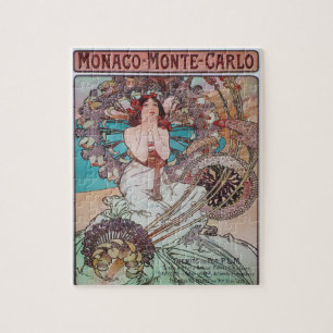 Quebra-cabeça Poster de Arte de Nouveau por Alphonse Mucha Môna