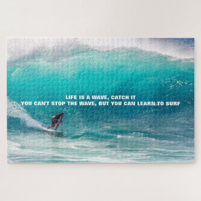 Quebra-cabeça POSTER de COTAÇÃO surf (Horizontal)