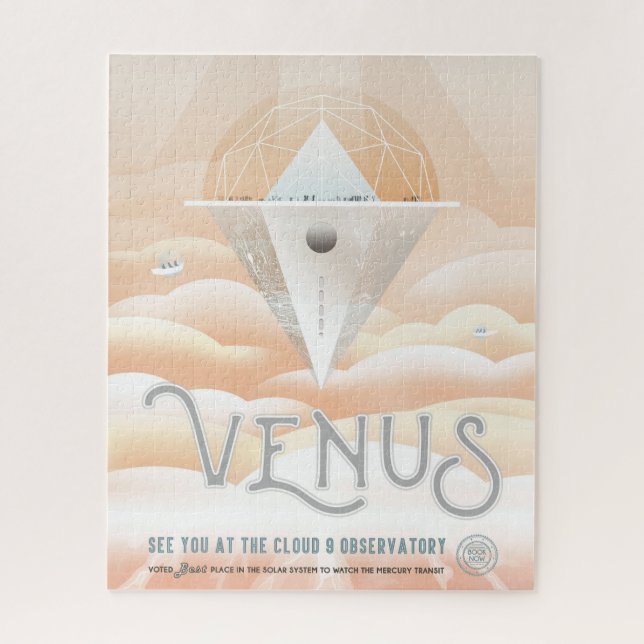 Quebra-cabeça Poster De Espaço Retroativo No Sistema Solar (Vertical)