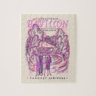 Quebra-cabeça Poster de Evento de Publicidade Francês de Vintag