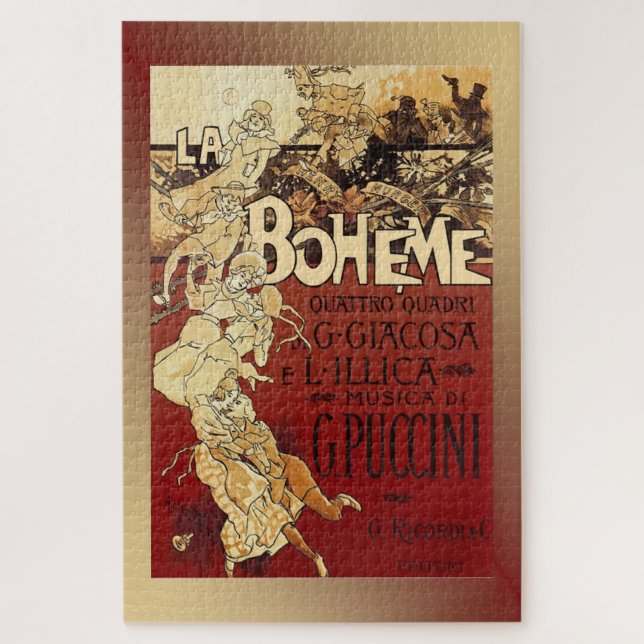 Quebra-cabeça Poster de La Boheme ~ Puccini Opera 1896 com Fundo (Vertical)