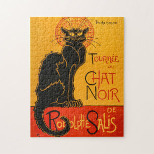 Quebra-cabeça Poster de Steinlen no Halloween do Gato Negro