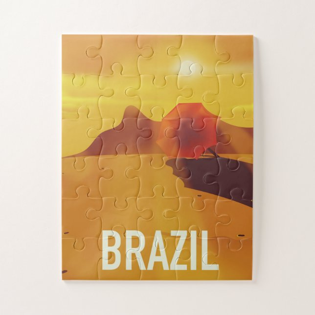 Quebra-cabeça Poster de viagens Brasil (Vertical)