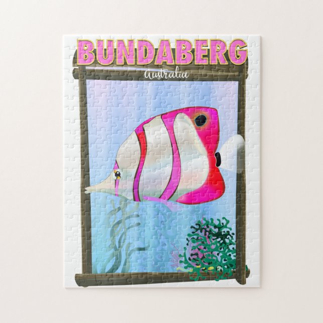 Quebra-cabeça Poster de viagens Bundaberg Austrália (Vertical)