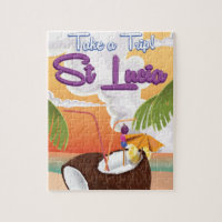 poster de viagens de Cartoon da rua Lucia.