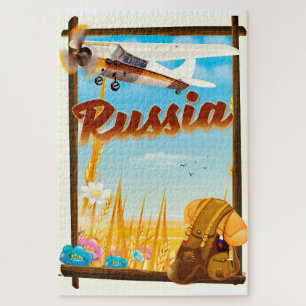 Quebra-cabeça Poster de viagens de desenho da paisagem Fazenda r