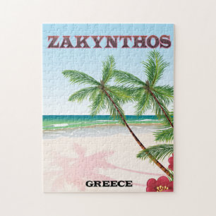 Quebra-cabeça Poster de viagens de Grécia Zakynthos