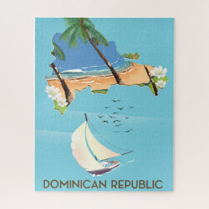Quebra-cabeça Poster de viagens de iate da República Dominicana