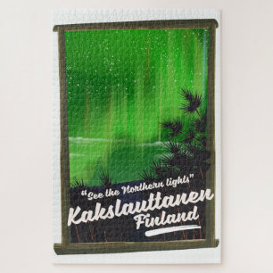 Quebra-cabeça Poster de viagens de Kakslauttanen finland