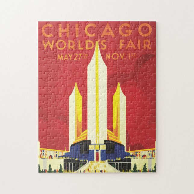 Quebra-cabeça Poster de viagens de logotipo americano (Vertical)