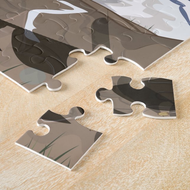 Quebra-cabeça Poster de viagens de Oração Himalaia no Nepal (Lateral)