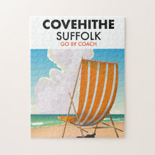 Quebra-cabeça Poster de viagens de praia de Covehithe suffolk