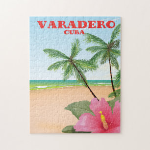 Quebra-cabeça Poster de viagens de praia de Varadero Cubano