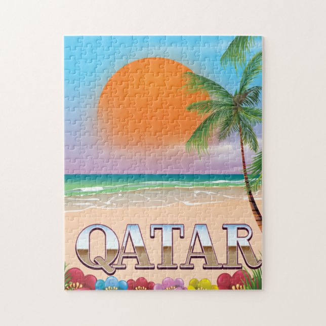 Quebra-cabeça Poster de viagens de Quatar (Vertical)