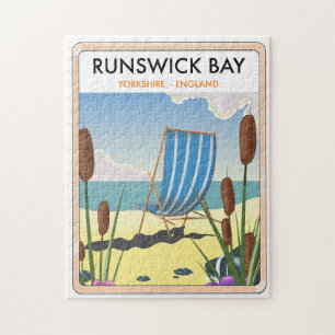 Quebra-cabeça Poster de viagens de Runswick Bay Yorkshire