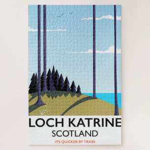 Quebra-cabeça Poster de viagens de scotland do katrine do Loch