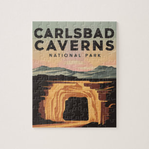 Quebra-cabeça Poster de viagens do Parque Nacional de Carlsbad C