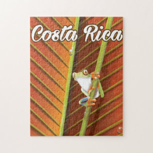 Quebra-cabeça Poster de viagens do sapo do veneno de Costa Rica