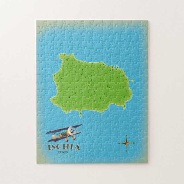 Quebra-cabeça Poster de viagens Itália Ischia (Vertical)