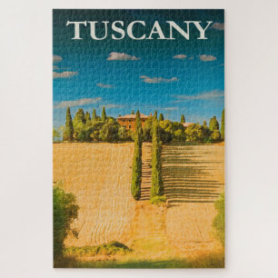 Quebra-cabeça Poster de viagens Italiano Toscânia Vintage