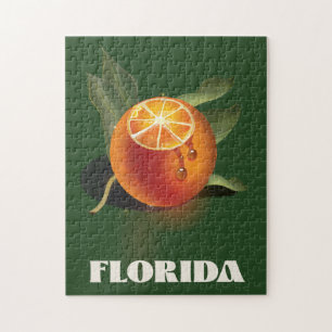 Quebra-cabeça Poster de viagens Orange da Flórida