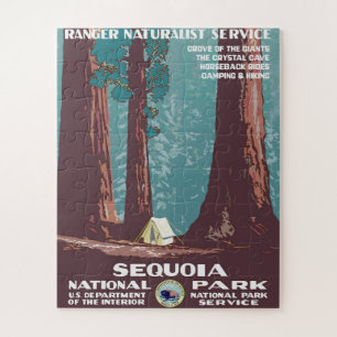 Quebra-cabeça Poster do Parque Nacional Sequoia, 1938