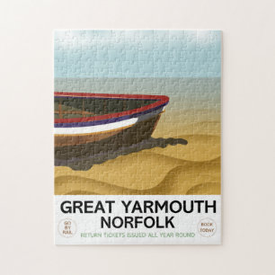 Quebra-cabeça poster Viagens vintage Norfolk excelente da Yarmou