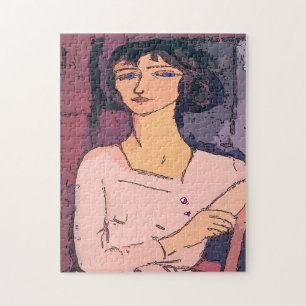 Quebra-cabeça Posters De Rosto De Mulher Vintage