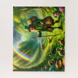 Quebra-cabeça Pote Leprechaun do Dia de São Patrício de Busca Do