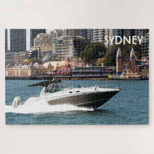 Quebra-cabeça Powerboat em Sydney Harbor, Austrália