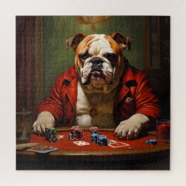 Quebra-cabeça Praça de Jogo Bulldog (Vertical)